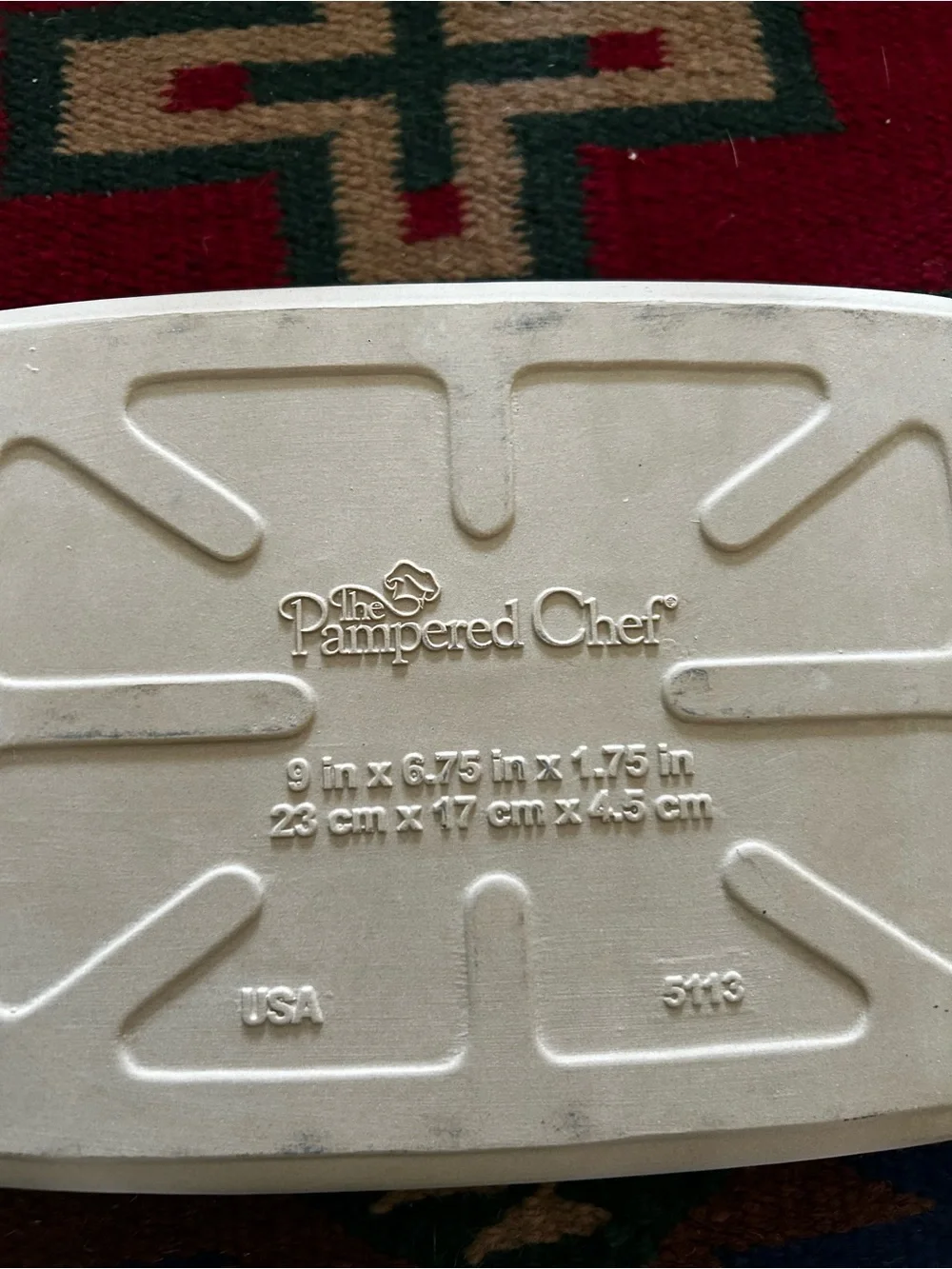 Pampered Chef Stoneware Bacon Pan